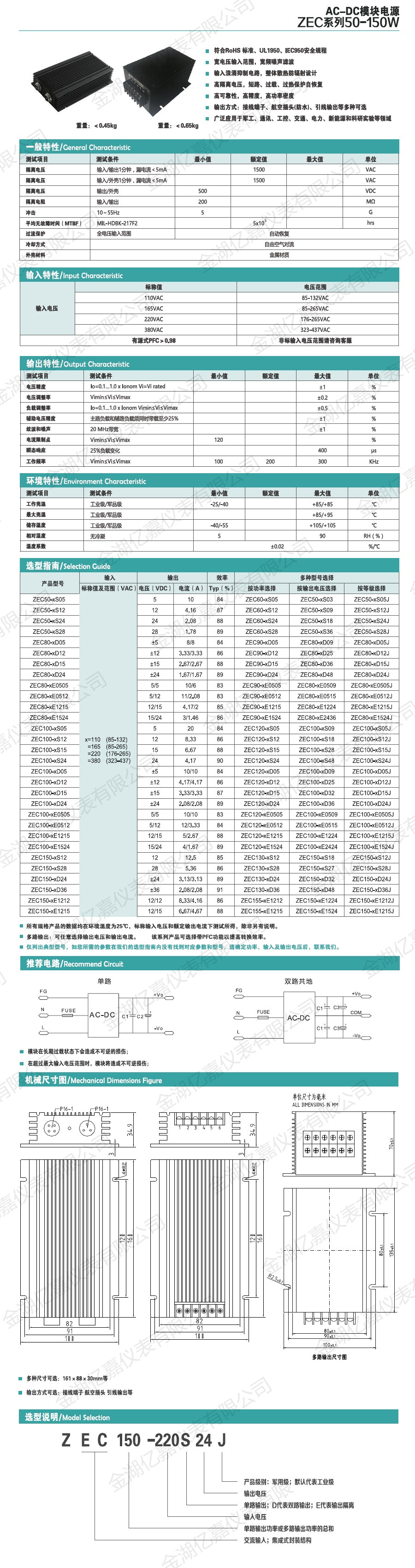 ZEC模块电源75-150W